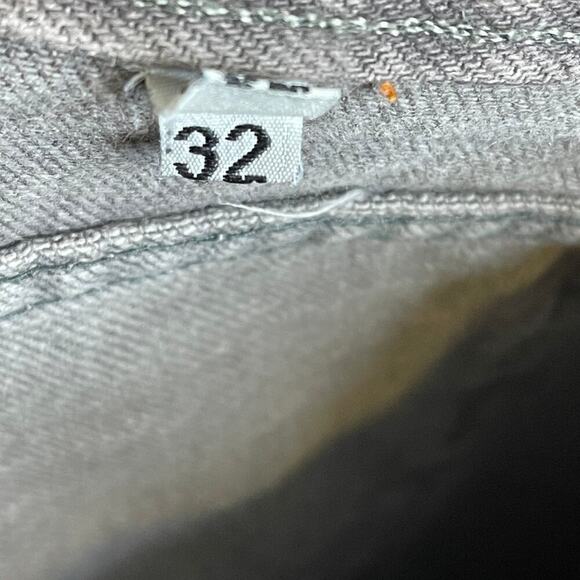 VINTAGE Gray PACE Jeans Wear Relaxed Straight Leg Mens Cut Off Jeans Size 32 - Picture 11 of 11